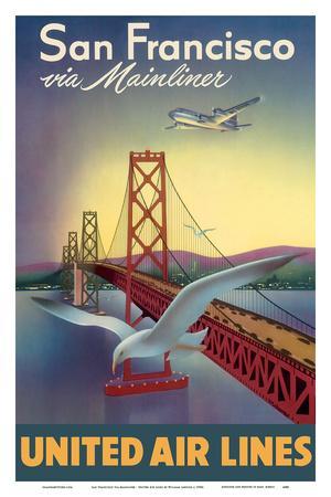 United Airlines Vintage Posters, Art Prints & Paintings United Airlines Vintage Posters, Art Prints & Paintings