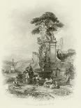 Fountain at Carnelo-William Leighton Leitch-Framed Giclee Print
