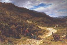 Shepherdess with Sheep-William Linnell-Premium Giclee Print