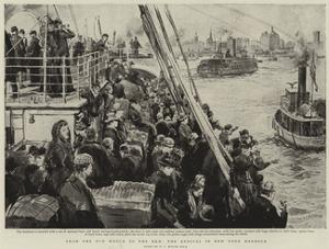 From the Old World to the New, the Arrival in New York Harbour by William Lionel Wyllie