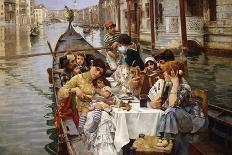 In the Piazzetta, Eighteenth Century, 1859-92 (Oil on Canvas)-William Logsdail-Giclee Print