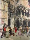 In the Piazzetta, Eighteenth Century, 1859-92 (Oil on Canvas)-William Logsdail-Giclee Print