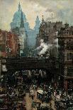 St. Paul's and Ludgate Hill, C.1887 (Oil on Canvas)-William Logsdail-Giclee Print