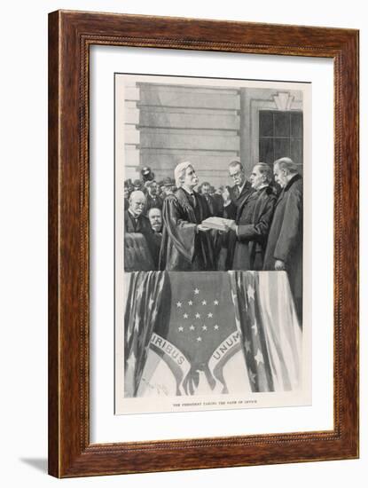 William Mckinley Takes the Oath of Office as 25th President-Thulstrup-Framed Art Print