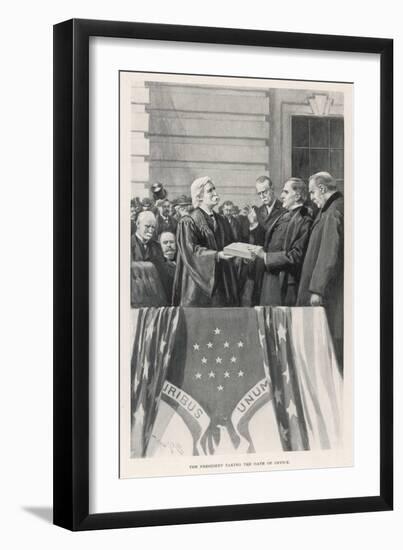 William Mckinley Takes the Oath of Office as 25th President-Thulstrup-Framed Art Print