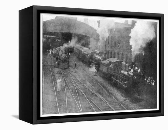 William Mckinley the Assassinated Presidents Funeral Train Leaving Buffalo-null-Framed Premier Image Canvas