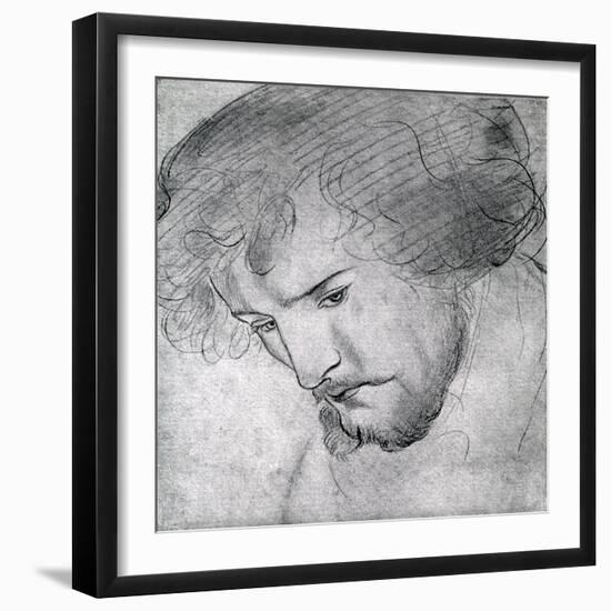 William Morris by Rossetti-Dante Gabriel Rossetti-Framed Giclee Print