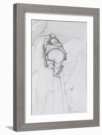 William Morris Climbing a Mountain in Iceland, C.1871-Edward Burne-Jones-Framed Giclee Print