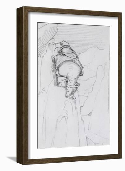 William Morris Climbing a Mountain in Iceland, C.1871-Edward Burne-Jones-Framed Giclee Print