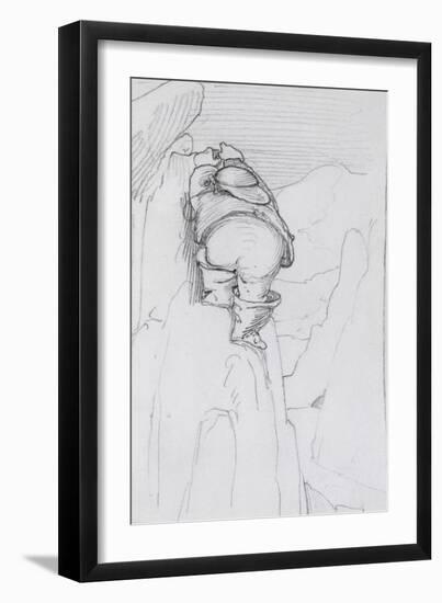 William Morris Climbing a Mountain in Iceland, C.1871-Edward Burne-Jones-Framed Giclee Print