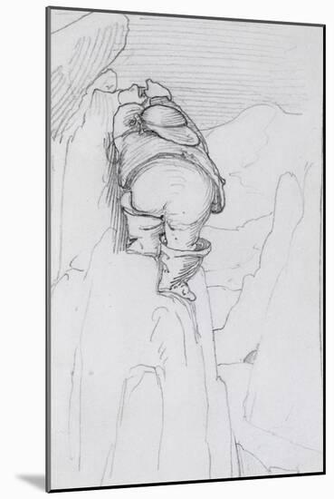 William Morris Climbing a Mountain in Iceland, C.1871-Edward Burne-Jones-Mounted Giclee Print