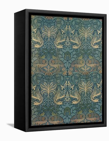 William Morris Peacock and Dragon Textile Design, C.1880-William Morris-Framed Premier Image Canvas