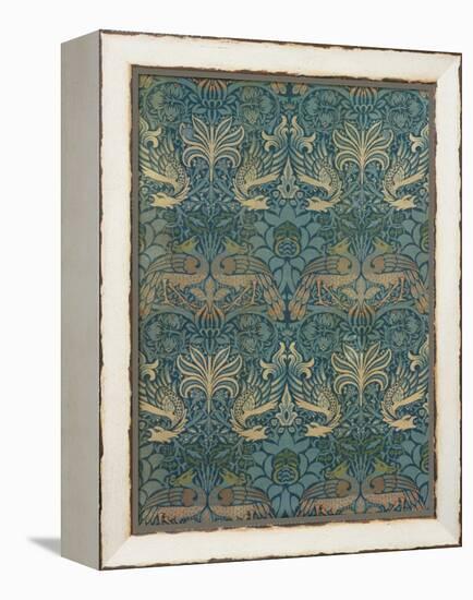 William Morris Peacock and Dragon Textile Design, C.1880-William Morris-Framed Premier Image Canvas