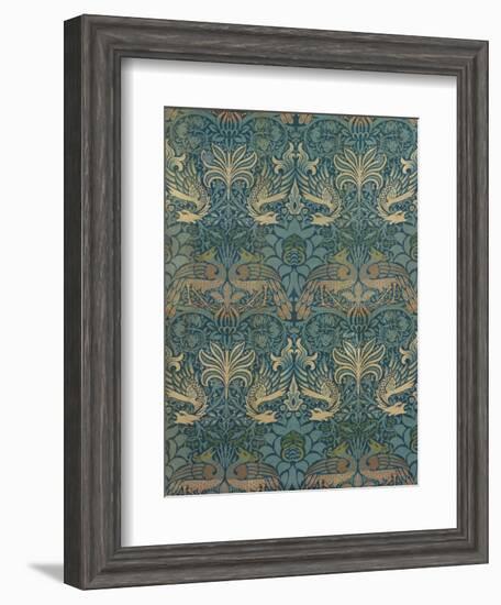 William Morris Peacock and Dragon Textile Design, C.1880-William Morris-Framed Giclee Print