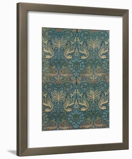 William Morris Peacock and Dragon Textile Design, C.1880-William Morris-Framed Giclee Print