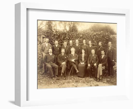 William Morris, Photographed with the Staff at Kelmscott Press (B/W Photo)-English Photographer-Framed Giclee Print