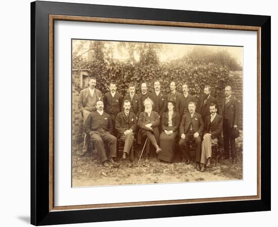 William Morris, Photographed with the Staff at Kelmscott Press (B/W Photo)-English Photographer-Framed Giclee Print