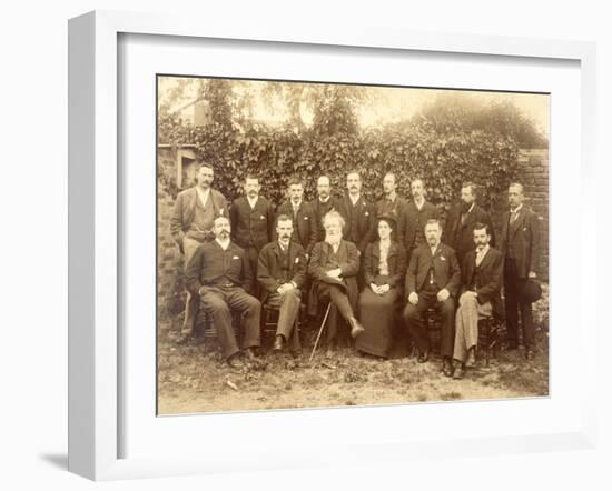 William Morris, Photographed with the Staff at Kelmscott Press (B/W Photo)-English Photographer-Framed Giclee Print