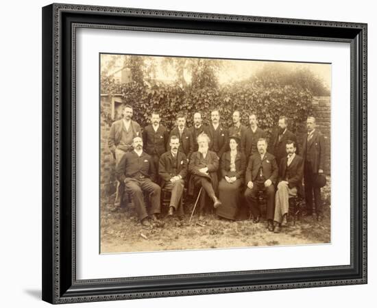 William Morris, Photographed with the Staff at Kelmscott Press (B/W Photo)-English Photographer-Framed Giclee Print