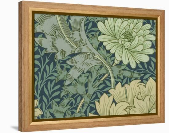 William Morris Wallpaper Sample with Chrysanthemum, 1877-William Morris-Framed Premier Image Canvas