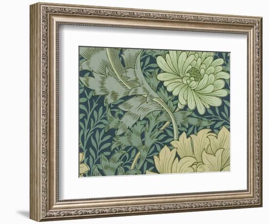 William Morris Wallpaper Sample with Chrysanthemum, 1877-William Morris-Framed Giclee Print