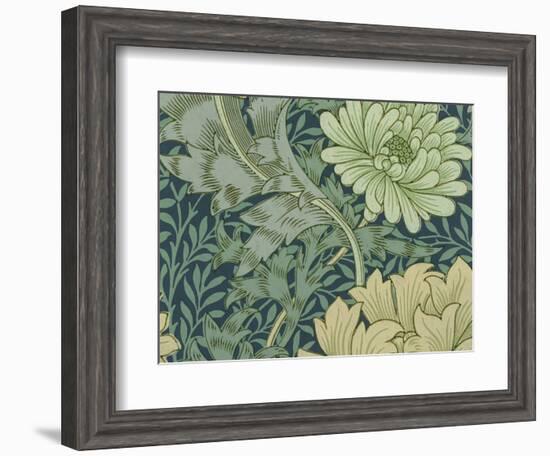 William Morris Wallpaper Sample with Chrysanthemum, 1877-William Morris-Framed Giclee Print