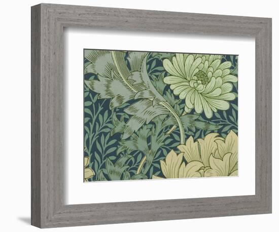 William Morris Wallpaper Sample with Chrysanthemum, 1877-William Morris-Framed Giclee Print