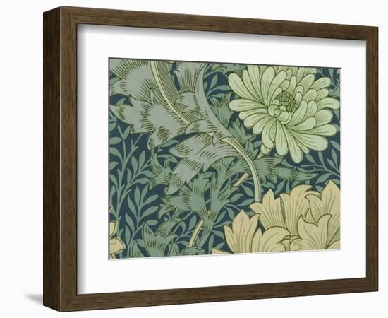 William Morris Wallpaper Sample with Chrysanthemum, 1877-William Morris-Framed Giclee Print