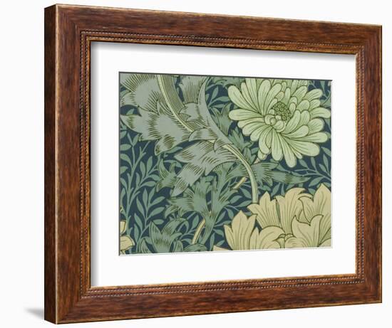 William Morris Wallpaper Sample with Chrysanthemum, 1877-William Morris-Framed Giclee Print