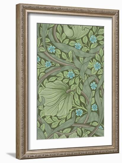 William Morris Wallpaper Sample with Forget-Me-Nots, C.1870-William Morris-Framed Giclee Print