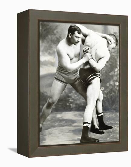 William Muldoon and Clarence Whistler, Greco-Roman Wrestlers, 1881-null-Framed Premier Image Canvas