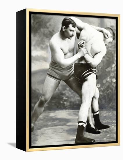 William Muldoon and Clarence Whistler, Greco-Roman Wrestlers, 1881-null-Framed Premier Image Canvas