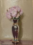 Pink Roses in a Silver Lustre Vase, 1913 (Oil on Canvas Laid on Board)-William Nicholson-Giclee Print