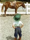 Father and Son Riding Horses-William P. Gottlieb-Photographic Print