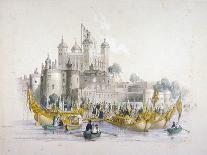 View of the New London Bridge from the Pool of the River Thames, 1841-William Parrott-Giclee Print