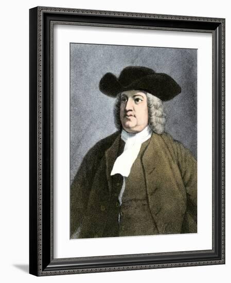 William Penn (1644-1718) English Quaker Founder of Pennsylvania State in 1682 (Engraving)-Unknown Artist-Framed Giclee Print