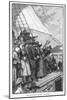 William Penn and Other Quakers Sail to the New World in the Welcome-Howard Pyle-Mounted Art Print