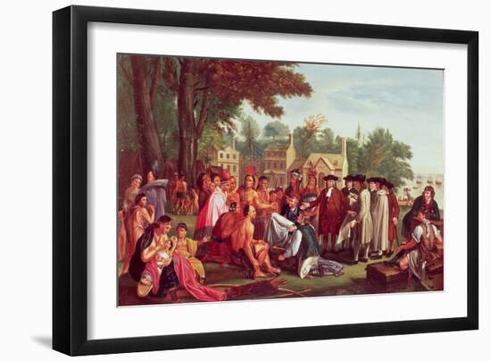 William Penn's Treaty with the Indians in 1683-Benjamin West-Framed Giclee Print