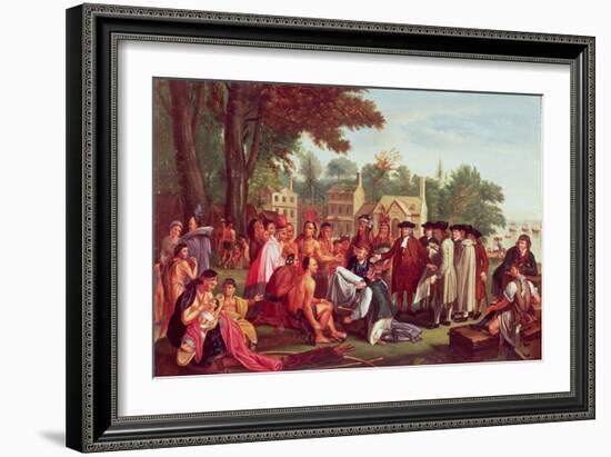 William Penn's Treaty with the Indians in 1683-Benjamin West-Framed Giclee Print