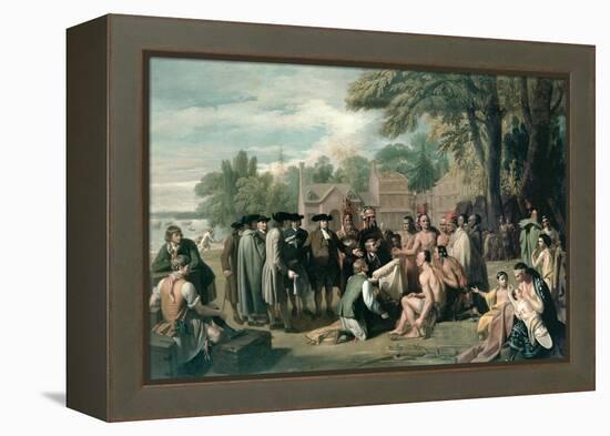 William Penn's Treaty with the Indians in November 1683, Painted 1771-72-Benjamin West-Framed Premier Image Canvas