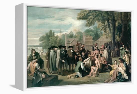 William Penn's Treaty with the Indians in November 1683, Painted 1771-72-Benjamin West-Framed Premier Image Canvas