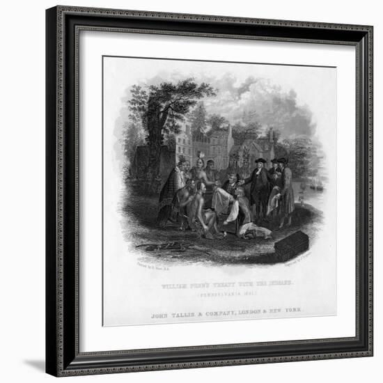 William Penn's Treaty with the Indians, Pennsylvania, 1681-John Tallis-Framed Giclee Print