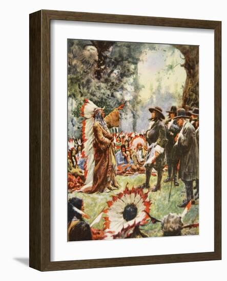 William Penn's Treaty with the Indians-Arthur C. Michael-Framed Giclee Print