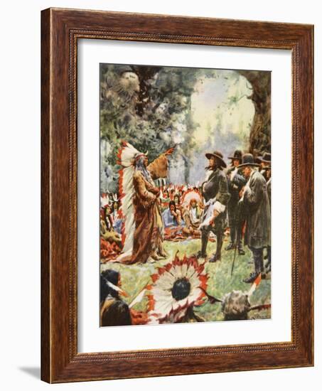 William Penn's Treaty with the Indians-Arthur C. Michael-Framed Giclee Print