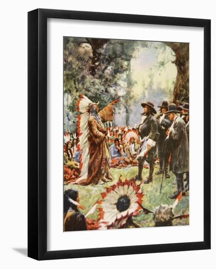 William Penn's Treaty with the Indians-Arthur C. Michael-Framed Giclee Print