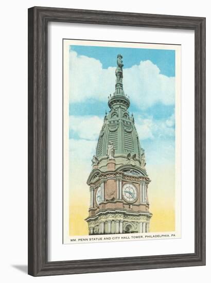 William Penn Statue, City Hall, Philadelphia, Pennsylvania-null-Framed Art Print