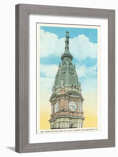 William Penn Statue, City Hall, Philadelphia, Pennsylvania-null-Framed Art Print