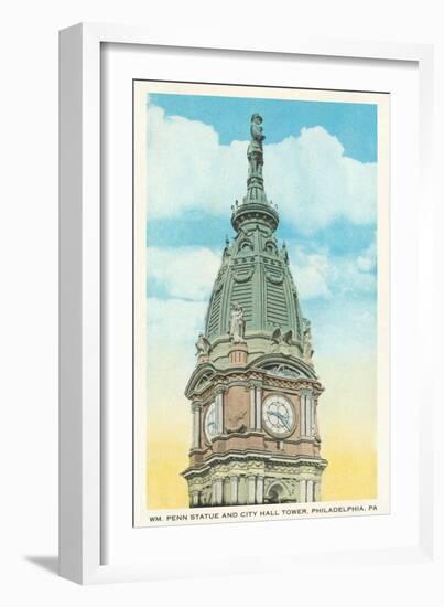 William Penn Statue, City Hall, Philadelphia, Pennsylvania-null-Framed Art Print
