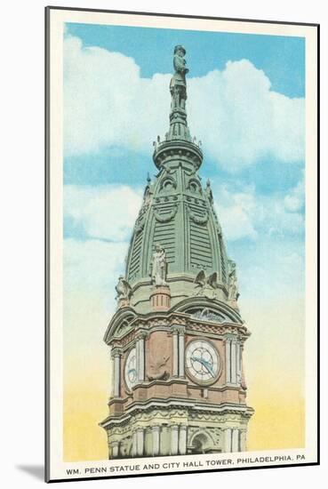 William Penn Statue, City Hall, Philadelphia, Pennsylvania-null-Mounted Art Print