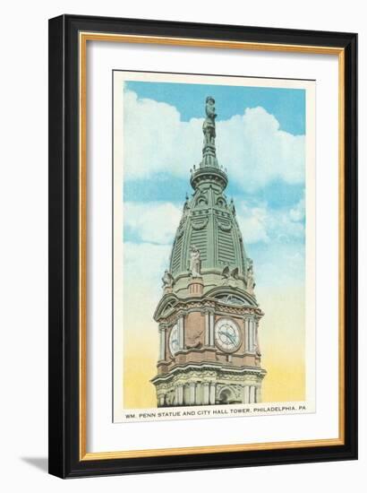 William Penn Statue, City Hall, Philadelphia, Pennsylvania-null-Framed Art Print